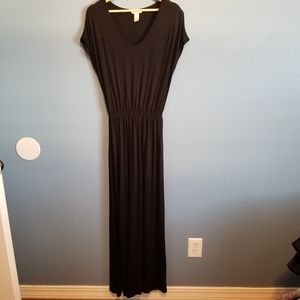 H&M black V neck Maxi dress (S)